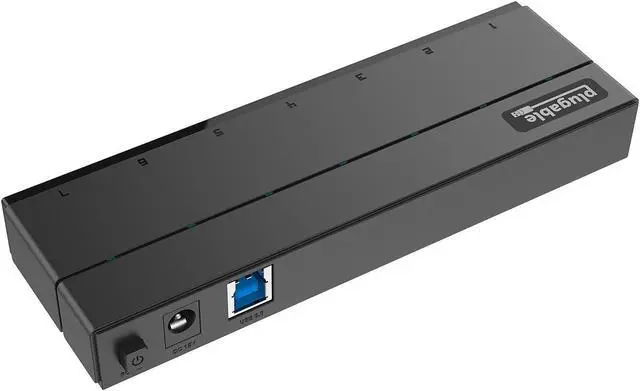 Alt view image 7 of 14 - Plugable 7-Port USB 3.0 Hub with 36W Power Adapter