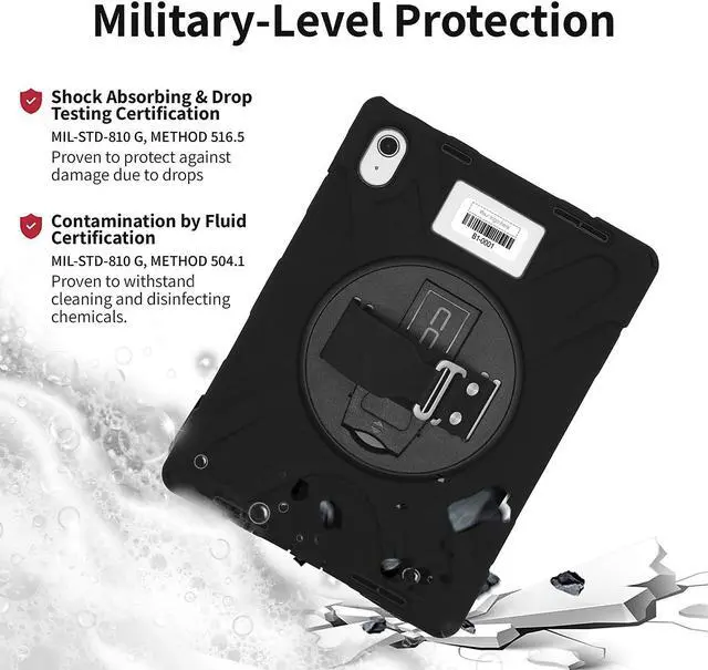 Alt view image 4 of 9 - CODi Rugged Carrying Case for 10.9" Apple iPad 10th Generation Tablet C30705069