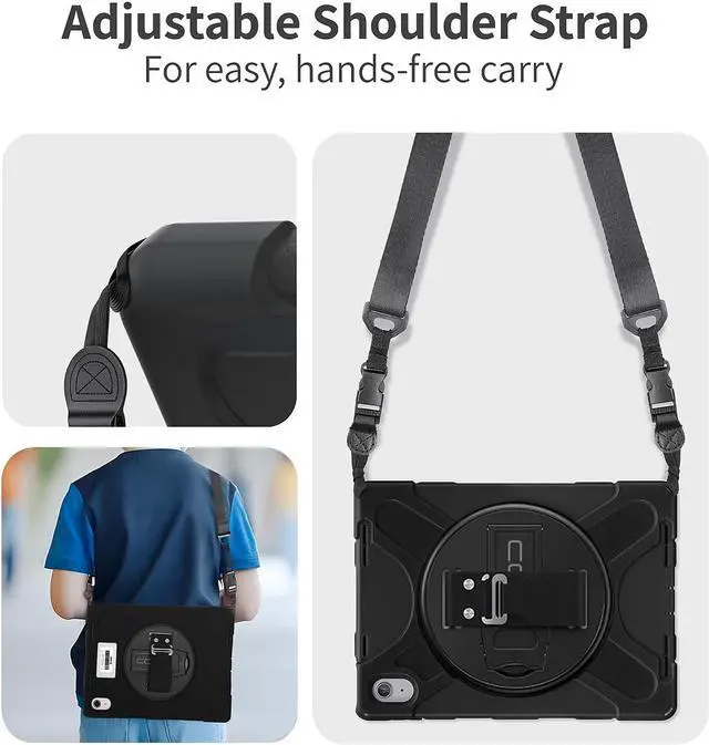 Alt view image 7 of 9 - CODi Rugged Carrying Case for 10.9" Apple iPad 10th Generation Tablet C30705069