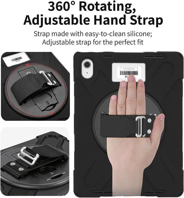 Alt view image 5 of 9 - CODi Rugged Carrying Case for 10.9" Apple iPad 10th Generation Tablet C30705069