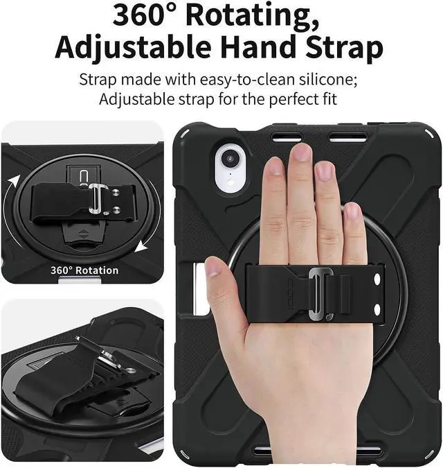 Alt view image 11 of 12 - Codi Rugged Carrying Case Apple iPad mini 6th Generation Tablet Black C30705064