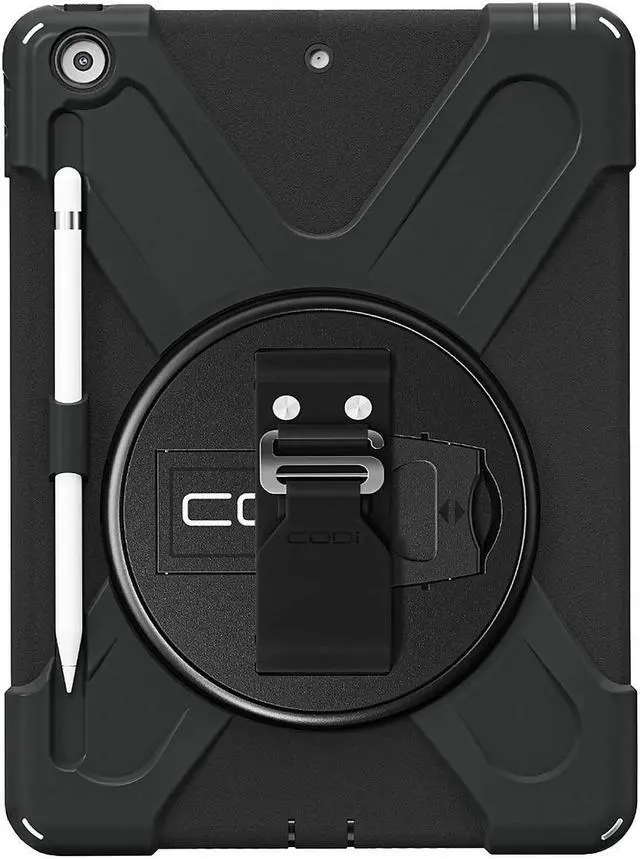 Alt view image 7 of 7 - CODi Rugged Polycarbonate/Silicone Case for 10.2" iPad Gen 7/8/9 Black (C30705065)