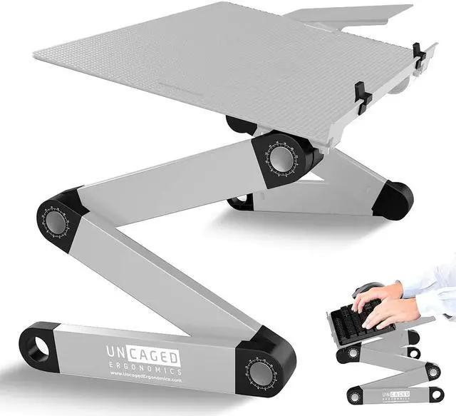 Alt view image 9 of 14 - WorkEZ Adjustable Keyboard Stand for Desktop Computer Keyboard Riser for desk Keyboard and Mouse Riser for Standing Adjustable Keyboard and Mouse Stand aluminum ergonomic keyboard tray keyboard shelf