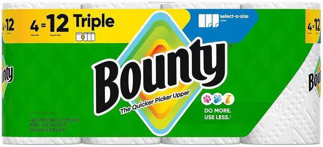 Alt view image 7 of 8 - Bounty Select-A-Size Paper Towels Paper Towels 2-Ply 135 Sheets/Roll 4 Rolls/Pack (06134)