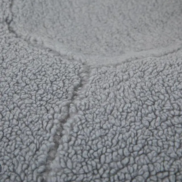 Alt view image 7 of 14 - Flash Furniture Dillon Faux Sherpa Refillable Bean Bag Chair Gray (DGBEANSMSHRPGY)