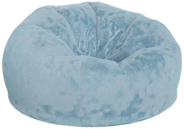 Main image of Flash Furniture Duncan Furry Oversized Refillable Bean Bag Chair Teal (DGBEANLGFURTL)