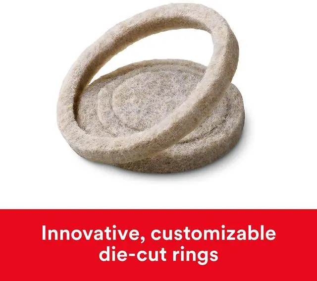 Alt view image 3 of 14 - Scotch Custom Fit Felt Pads 1.5" Beige 30/Pack (SP884-NA)