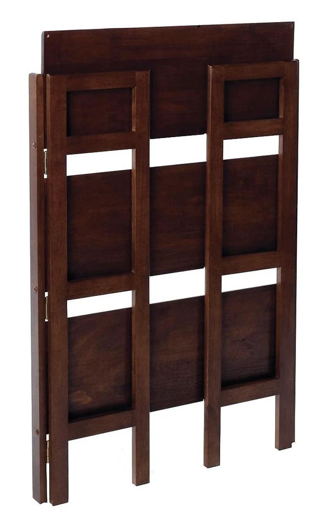 Alt view image 15 of 17 - Winsome Trading Inc 94896 3 Tier Walnut Stackable Folding Book Shelf