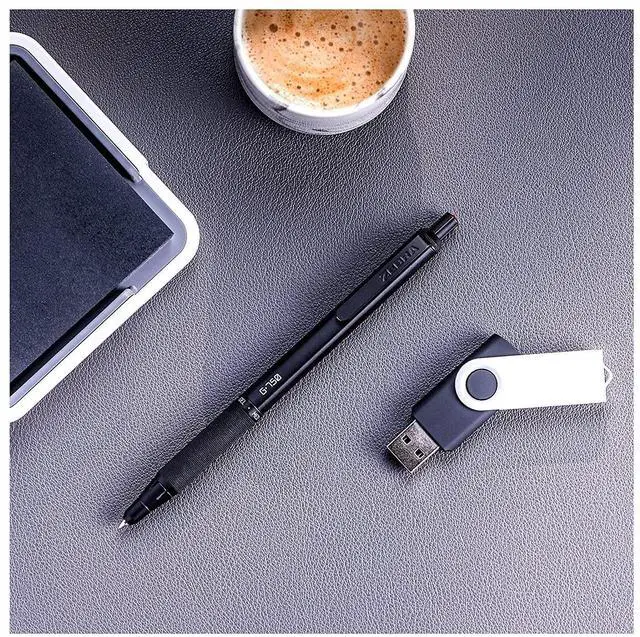 Alt view image 4 of 5 - Zebra G-750 Retractable Gel Pens Medium Point Black/Blue Ink 2/Pack (49802)
