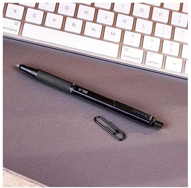 Alt view image 5 of 5 - Zebra G-750 Retractable Gel Pens Medium Point Black/Blue Ink 2/Pack (49802)