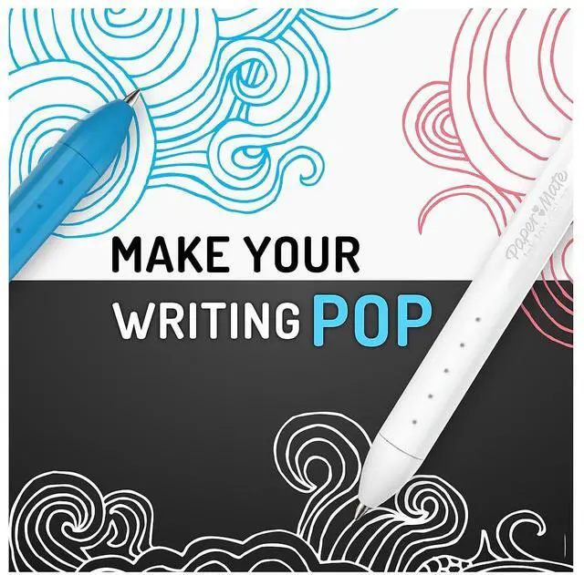 Alt view image 5 of 7 - Paper Mate InkJoy Retractable Gel Pen Medium Point 0.7mm Assorted Colors 6/Pack (2173765)