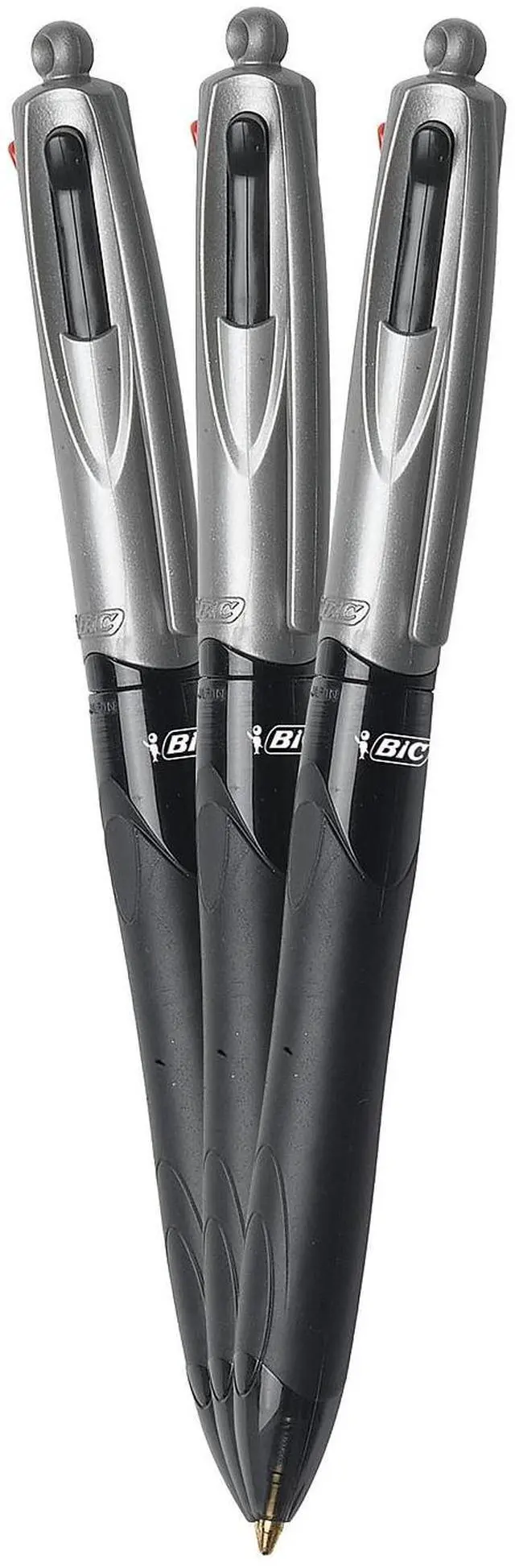 Alt view image 4 of 4 - BIC 4-Color Grip Retractable Ballpoint Pen 1.0mm Assorted Ink 12/Pack (MMPG11-AST)