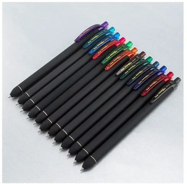 Alt view image 2 of 3 - Pentel EnerGel Kuro Retractable Gel Pen Medium Point 0.7mm Assorted Ink 12/Pack (BL437R1BP12M)