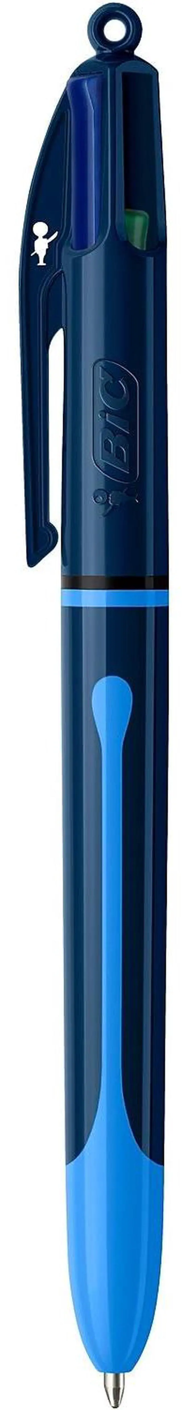 Alt view image 6 of 8 - BIC 4-Color Smooth Retractable Ballpoint Pen Medium Point Assorted Ink 12/Pack (MMS11-AST)