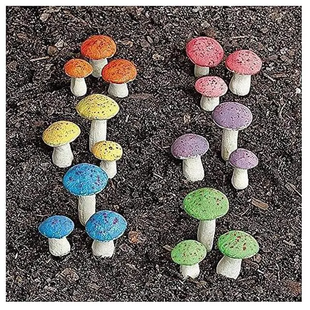 Alt view image 11 of 12 - G & F MiniGardenn 10025 Fairy Garden Miniature Mushrooms (Set of 3), Orange, 0.5-1.25"High