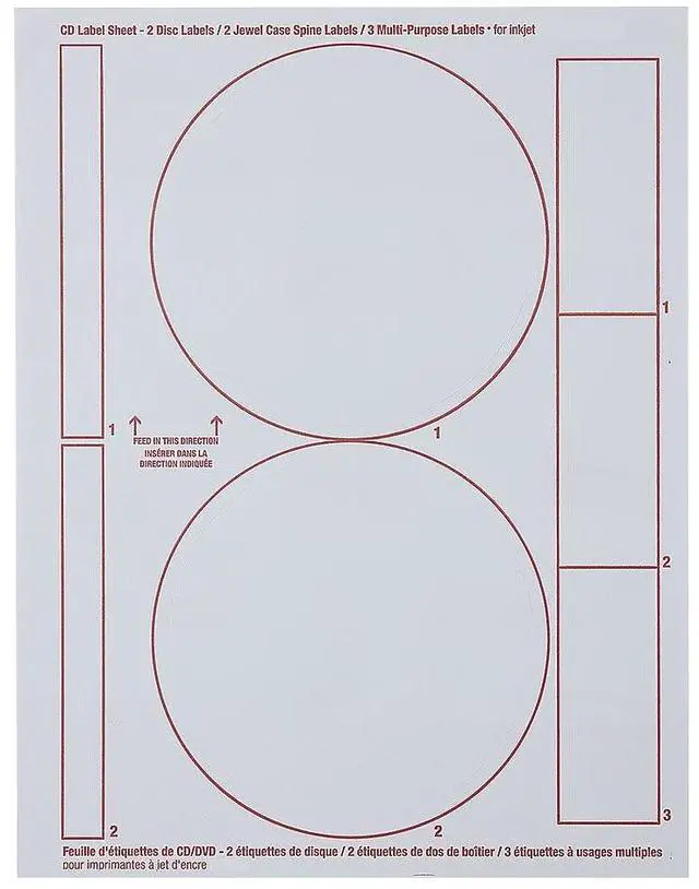 Main image of Verbatim Inkjet Media Labels White 7 Labels/Sheet 50 Sheets/Pack (71126)