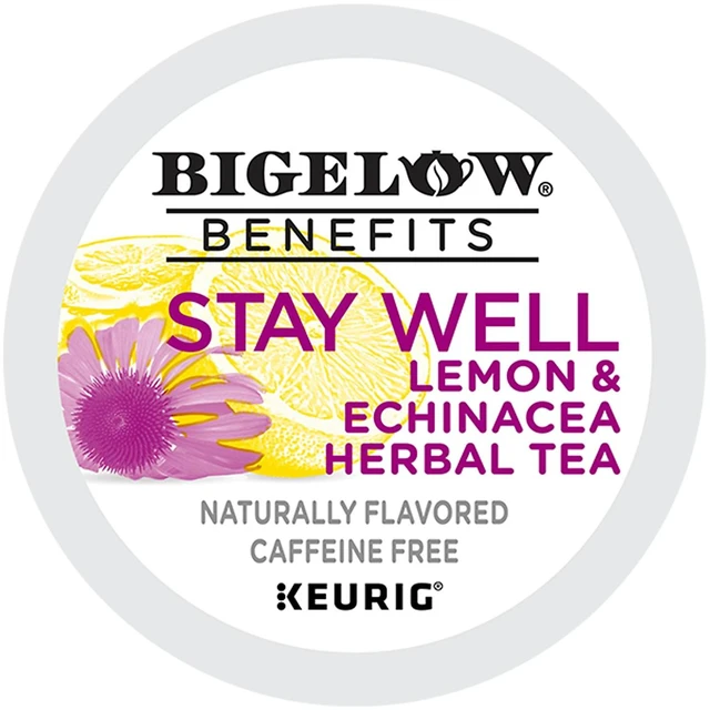 Alt view image 4 of 7 - Bigelow Benefits Stay Well Lemon and Echinacea Herbal Tea Pods 22/Box (420250)
