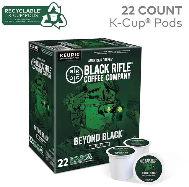 Alt view image 2 of 6 - Black Rifle Coffee Company Beyond Black Coffee Keurig K-Cup Pods Dark Roast 22/Box (5000384043)