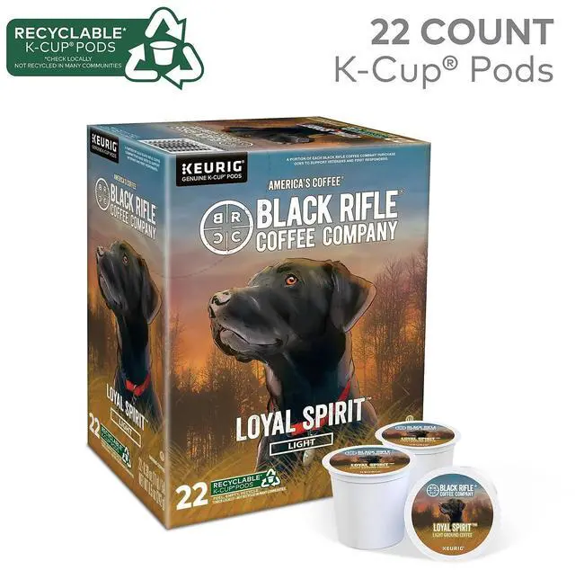 Alt view image 2 of 6 - Black Rifle Coffee Company Loyal Spirit Coffee Keurig K-Cup Pods Light Roast 22/Box (5000384046)