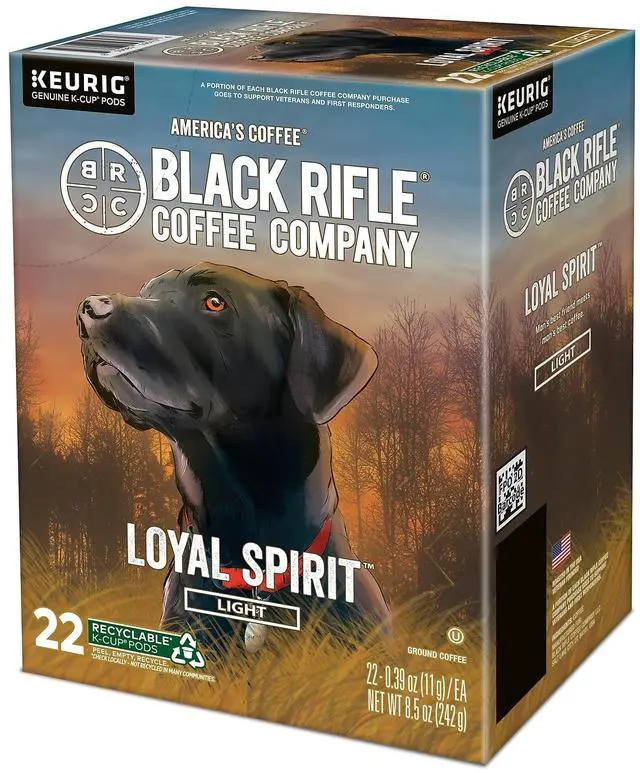 Alt view image 5 of 6 - Black Rifle Coffee Company Loyal Spirit Coffee Keurig K-Cup Pods Light Roast 22/Box (5000384046)