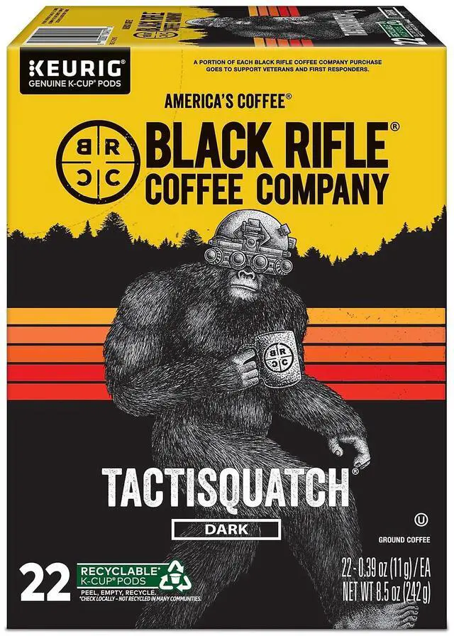 Alt view image 4 of 6 - Black Rifle Coffee Company Tactisquatch Coffee Keurig K-Cup Pods Dark Roast 22/Box (5000384045)