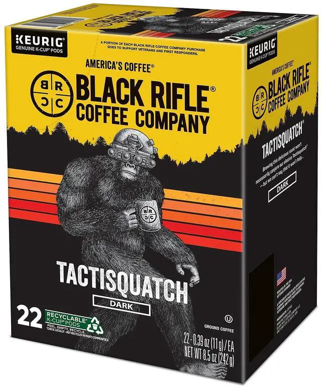 Alt view image 5 of 6 - Black Rifle Coffee Company Tactisquatch Coffee Keurig K-Cup Pods Dark Roast 22/Box (5000384045)