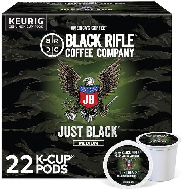 Main image of Black Rifle Coffee Company Just Black Coffee Keurig K-Cup Pods Medium Roast 22/Box (5000384042)