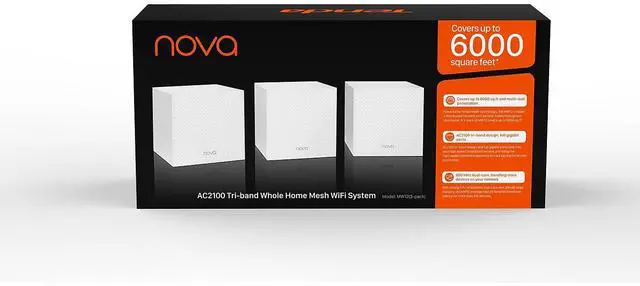 Alt view image 17 of 18 - Tenda MW123PK AC2100 Tri-Band Wireless and Ethernet Whole-Home Mesh Wi-Fi System