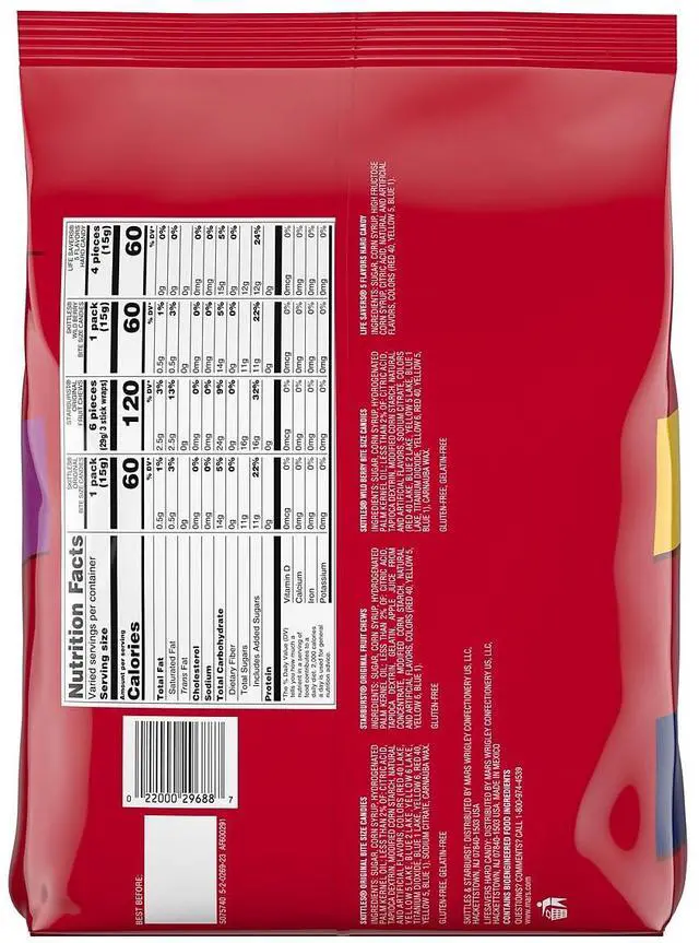 Alt view image 4 of 13 - Skittles Starburst and Life Savers Bulk Party Pack Assorted Flavors 45.85 oz. (459752)