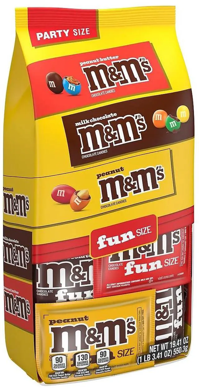 Alt view image 2 of 14 - M&M'S Fun-Size Milk Chocolate Candy Pack 19.41 oz. 35 Pieces (460668)