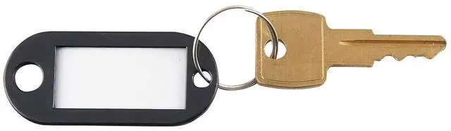 Alt view image 3 of 3 - KEY TAGS LABEL WINDOW, 0.88 X 0.19 X 2, BLACK, 6/PACK