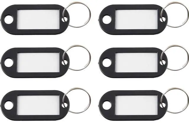 Alt view image 2 of 3 - KEY TAGS LABEL WINDOW, 0.88 X 0.19 X 2, BLACK, 6/PACK