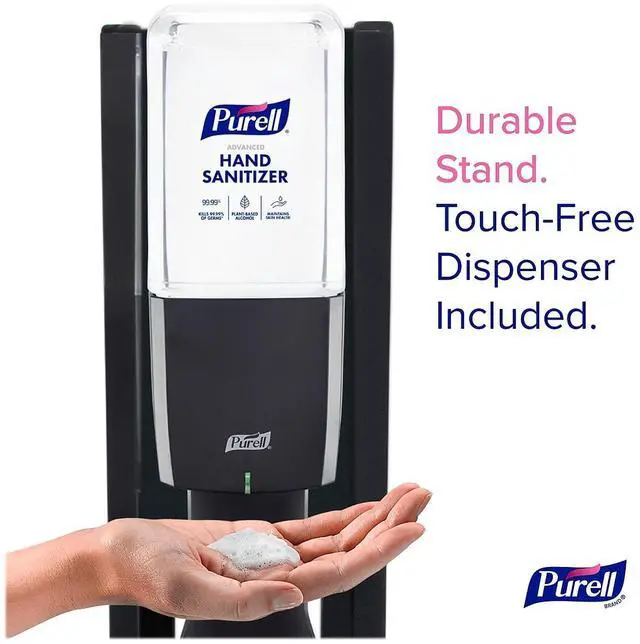 Alt view image 2 of 7 - Purell ES10 Automatic Floor Stand Hand Sanitizer Dispenser Graphite (8214-DS)