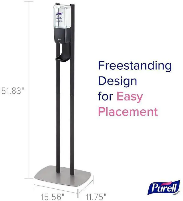 Alt view image 3 of 7 - Purell ES10 Automatic Floor Stand Hand Sanitizer Dispenser Graphite (8214-DS)