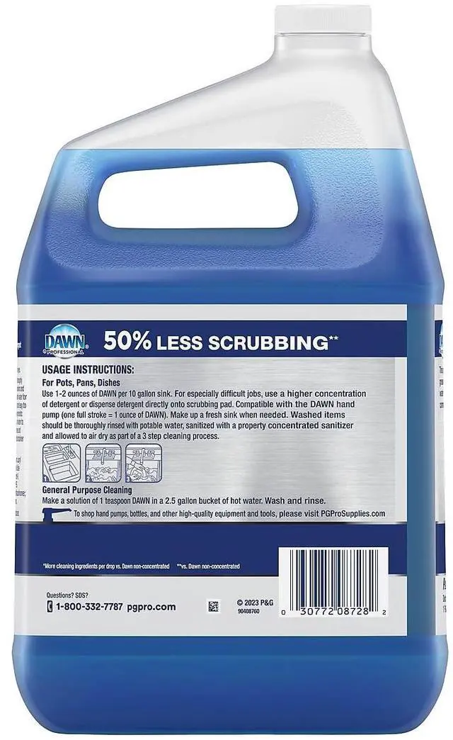 Alt view image 2 of 14 - Dawn Heavy-Duty Manual Pot/Pan Dish Detergent Original 1 gal 4/Carton