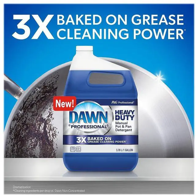 Alt view image 5 of 14 - Dawn Heavy-Duty Manual Pot/Pan Dish Detergent Original 1 gal 4/Carton