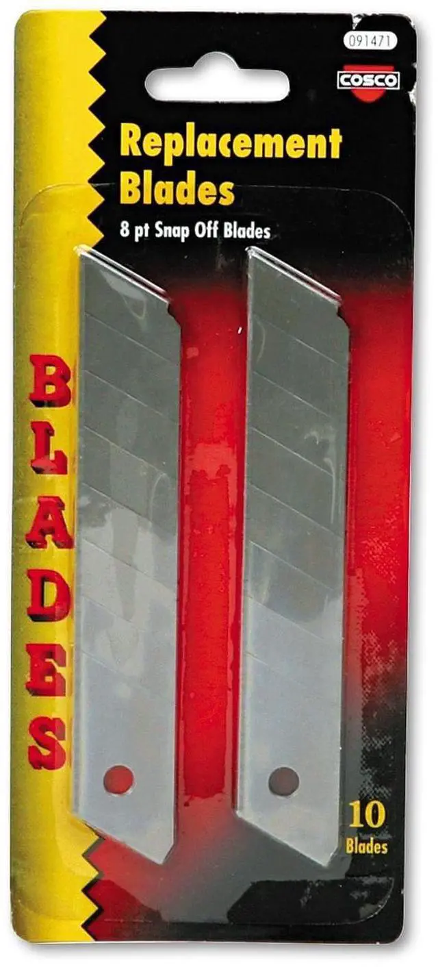 Alt view image 4 of 4 - Cosco Snap Blade Utility Knife Replacement Blades 10/Pack 091471