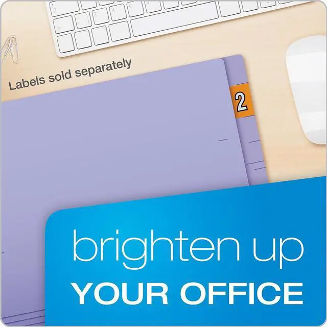 Alt view image 8 of 9 - Tops Pendaflex H110DPR Reinforced Two-Ply Folders  Straight Cut  End Tab  Letter  Purple  100/Box