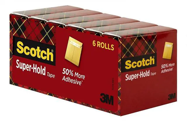 Alt view image 7 of 10 - Scotch Super-Hold Tape 3/4" x 27.77 yds. 6 Rolls/Pack (700K6) 24364768