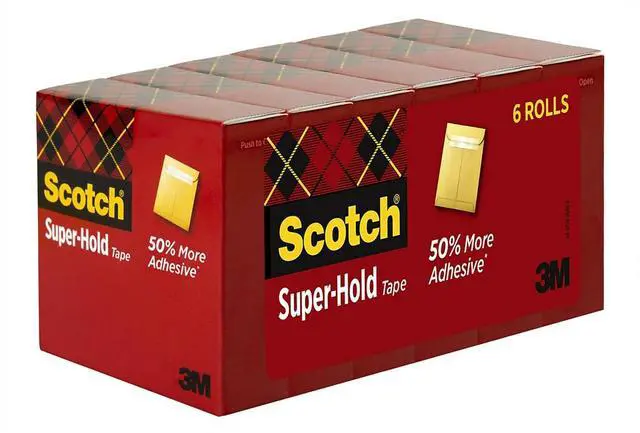 Alt view image 8 of 10 - Scotch Super-Hold Tape 3/4" x 27.77 yds. 6 Rolls/Pack (700K6) 24364768