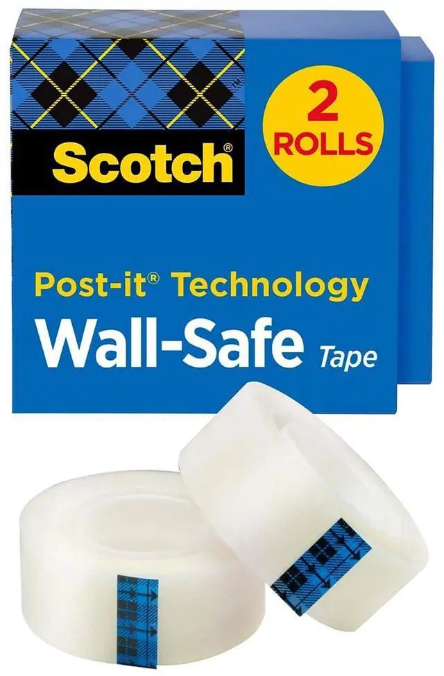 Main image of 3M Tape Roll Wall-safe 3/4" x 800" 2 Rolls/PK Clear 813S2