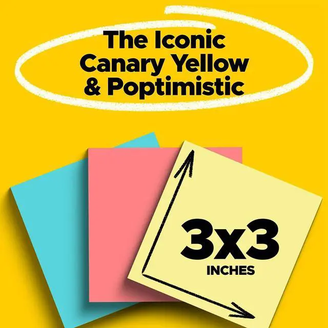 Alt view image 16 of 20 - Post-It Notes Pad,Value Pack,3x3,Ast 654144B