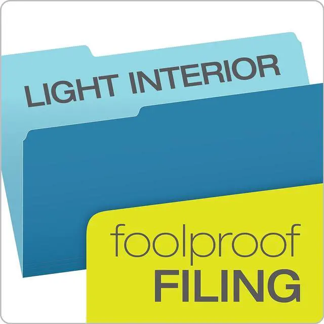 Alt view image 4 of 7 - Pendaflex Interior File Folders 1/3 Cut Top Tab Legal Bright Assorted 100/Box 435013ASST