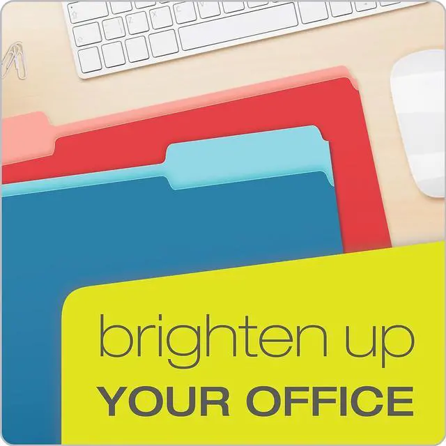 Alt view image 7 of 7 - Pendaflex Interior File Folders 1/3 Cut Top Tab Legal Bright Assorted 100/Box 435013ASST