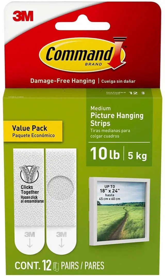 Alt view image 6 of 12 - Command 3/4 In. x 2-3/4 In. White Interlocking Picture Hanger (12 Count)
