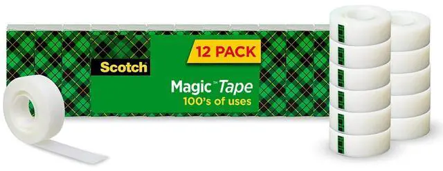 Alt view image 11 of 17 - Scotch Magic Tape Value Pack, 1" Core, 0.75" X 83.33 Ft, Clear, 12/Pack 810K12