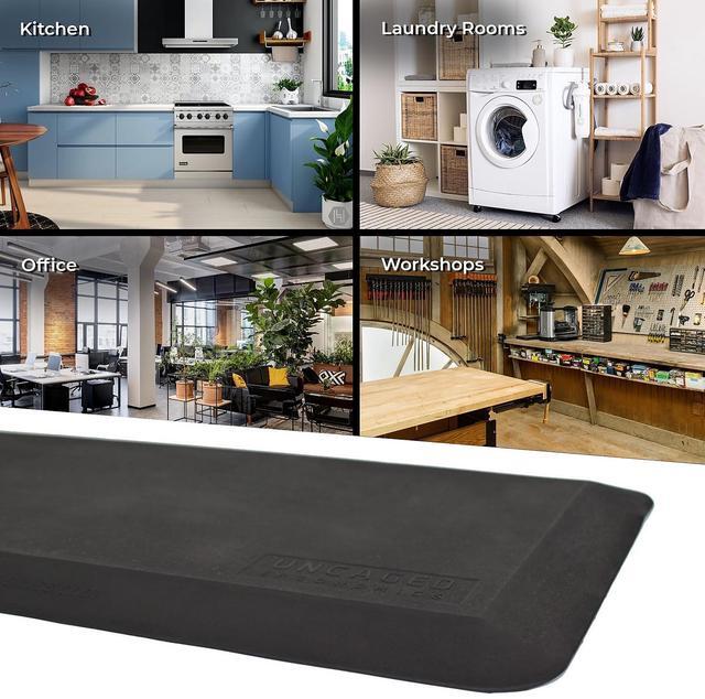 Alt view image 9 of 14 - Anti Fatigue Mat Standing Desk Office - 20x34 in Standing Desk Mat Anti Fatigue floor mat Kitchen Mat Office Desk Accessories standing mat home office accessories Anti Fatigue Mat for Standing Desk