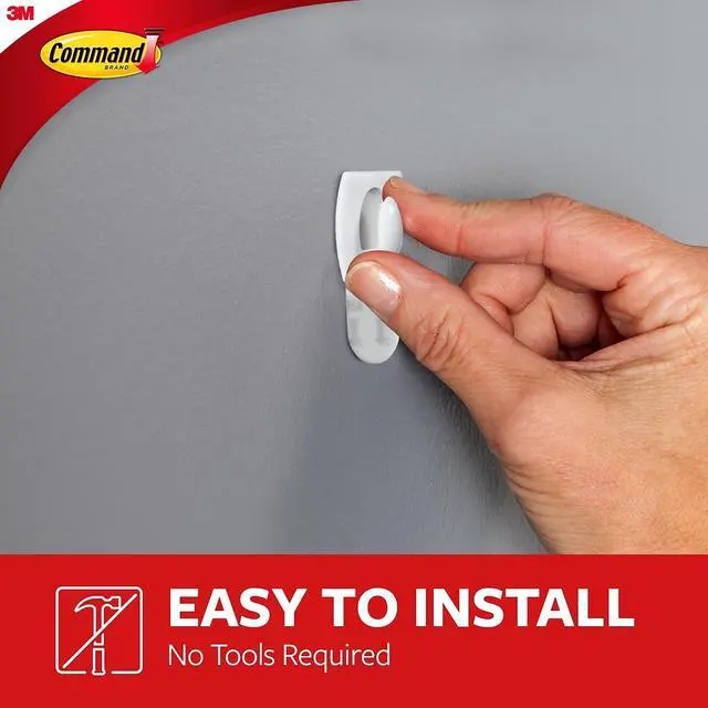 Alt view image 3 of 7 - Command Clear Hooks & Strips Plastic Mini 6 Hooks & 8 Strips/Pack 17006CLR