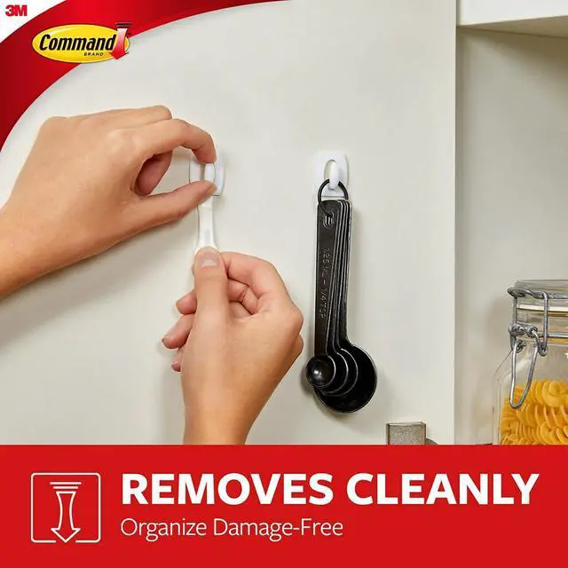 Alt view image 4 of 7 - Command Clear Hooks & Strips Plastic Mini 6 Hooks & 8 Strips/Pack 17006CLR