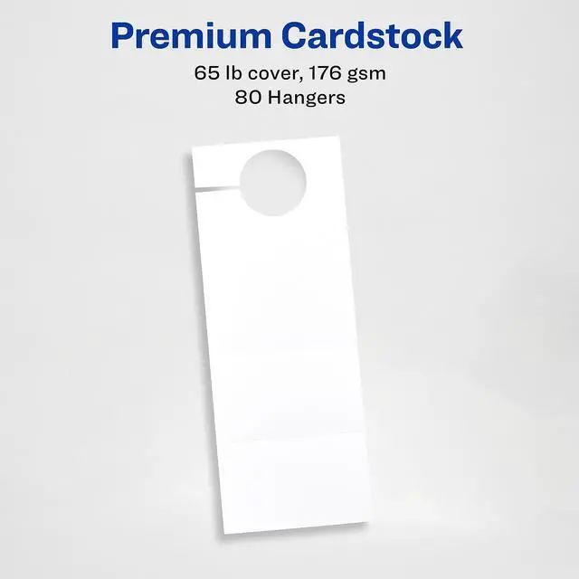 Alt view image 20 of 20 - Avery Door Hanger with Tear-Away Cards, Uncoated, Matte, Two-Sided Printing, 4-1/4" x 11", 80 Cards (16150)